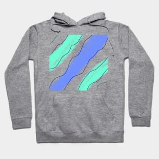 Purple green watercolor abstract art Hoodie